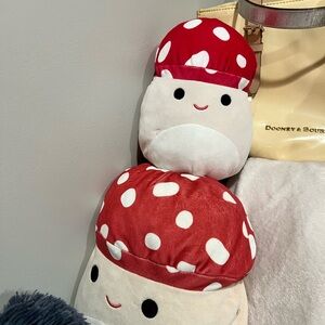 Red and White Mushroom Plush Toy set